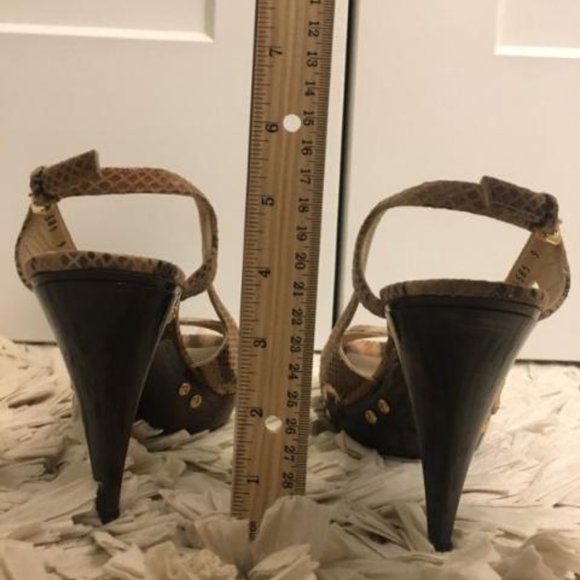 Stuart Weitzman Sling back peep toe heels - Picture 3 of 5